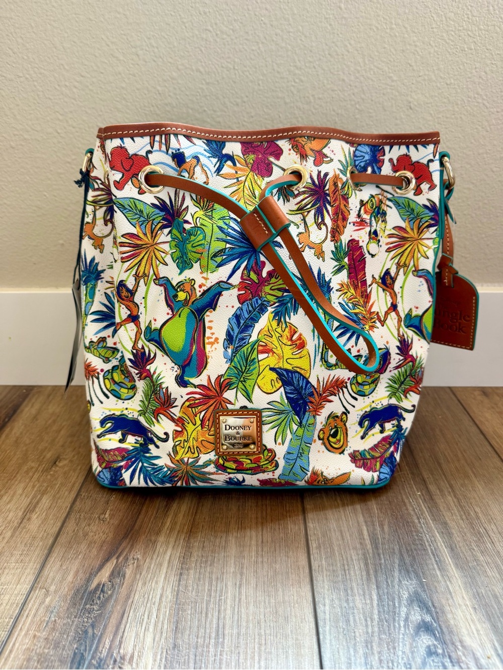 Disney The Jungle Book Dooney & Bourke Drawstring Bucket Bag | NWT